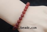 CGB5024 6mm, 8mm round red agate beads stretchy bracelets