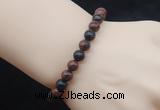 CGB5060 6mm, 8mm round mahogany obsidian beads stretchy bracelets