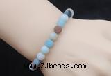 CGB5064 6mm, 8mm round matte amazonite beads stretchy bracelets