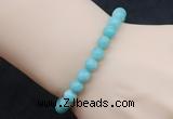 CGB5065 6mm, 8mm round amazonite gemstone beads stretchy bracelets