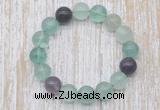 CGB5306 10mm, 12mm round fluorite beads stretchy bracelets