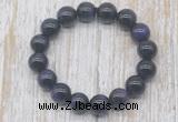 CGB5328 10mm, 12mm round purple tiger eye beads stretchy bracelets