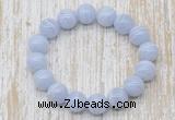 CGB5344 10mm, 12mm round blue lace agate beads stretchy bracelets