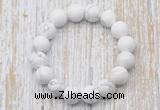 CGB5364 10mm, 12mm round white howlite beads stretchy bracelets