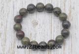 CGB5383 10mm, 12mm round dragon blood jasper beads stretchy bracelets