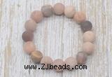 CGB5506 10mm, 12mm round matte sunstone beads stretchy bracelets