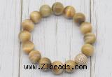 CGB5672 10mm, 12mm golden tiger eye beads with zircon ball charm bracelets