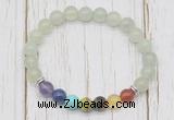 CGB6369 8mm New jade 7 chakra beaded mala stretchy bracelets