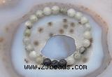 CGB6409 8mm round labradorite & black lava beaded bracelets