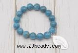 CGB6818 10mm, 12mm apatite beaded bracelet with alloy pendant