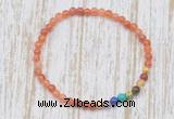 CGB7031 7 chakra 4mm fire agate beaded meditation yoga bracelets