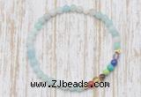 CGB7052 7 chakra 4mm amazonite beaded meditation yoga bracelets