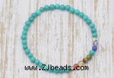 CGB7054 7 chakra 4mm turquoise beaded meditation yoga bracelets