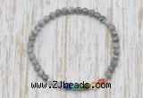 CGB7072 7 chakra 4mm grey picture jasper beaded meditation yoga bracelets