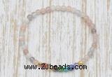 CGB7103 7 chakra 4mm rainbow moonstone beaded meditation yoga bracelets