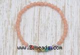 CGB7106 7 chakra 4mm sunstone beaded meditation yoga bracelets