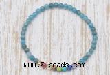 CGB7109 7 chakra 4mm apatite beaded meditation yoga bracelets