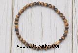 CGB7203 4mm tiny grade AA yellow tiger eye beaded meditation yoga bracelets