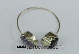 CGB721 15*20mm oval druzy amethyst gemstone bangles wholesale