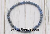 CGB7214 4mm tiny dumortierite beaded meditation yoga bracelets