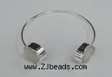 CGB723 13*18mm oval druzy agate gemstone bangles wholesale