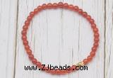 CGB7232 4mm tiny red agate beaded meditation yoga bracelets