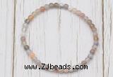 CGB7235 4mm tiny Botswana agate beaded meditation yoga bracelets