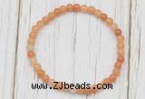 CGB7247 4mm tiny red aventurine beaded meditation yoga bracelets