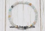 CGB7251 4mm tiny amazonite beaded meditation yoga bracelets