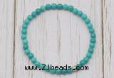 CGB7254 4mm tiny turquoise beaded meditation yoga bracelets