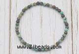 CGB7255 4mm tiny African turquoise beaded meditation yoga bracelets
