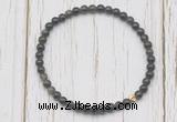 CGB7261 4mm tiny golden obsidian beaded meditation yoga bracelets
