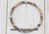 CGB7270 4mm tiny Australian zebra jasper beaded meditation yoga bracelets