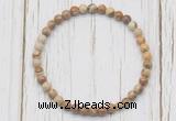 CGB7271 4mm tiny picture jasper beaded meditation yoga bracelets