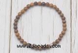 CGB7274 4mm tiny elephant skin jasper beaded meditation yoga bracelets