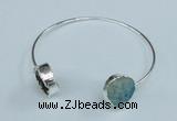 CGB728 15mm coin druzy agate gemstone bangles wholesale