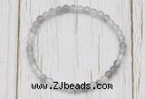 CGB7288 4mm tiny cloudy quartz beaded meditation yoga bracelets