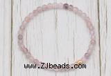 CGB7295 4mm tiny strawberry quartz beaded meditation yoga bracelets