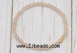 CGB7302 4mm tiny moonstone beaded meditation yoga bracelets