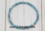 CGB7309 4mm tiny apatite beaded meditation yoga bracelets