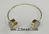 CGB731 15mm coin druzy agate gemstone bangles wholesale