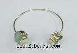 CGB734 15mm coin druzy agate gemstone bangles wholesale