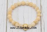 CGB7382 8mm honey jade bracelet with tiger head for men or women