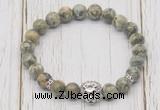 CGB7396 8mm rhyolite bracelet with lion head for men or women