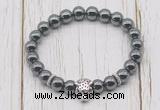 CGB7407 8mm hematite bracelet with tiger head for men or women