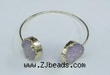 CGB743 20mm coin druzy agate gemstone bangles wholesale