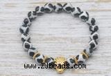 CGB7433 8mm Tibetan agate bracelet with tiger head for men or women