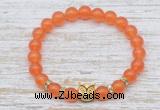 CGB7475 8mm candy jade bracelet with owl head for men or women