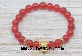 CGB7476 8mm candy jade bracelet with tiger head for men or women