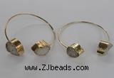 CGB748 13*18mm - 15*20mm teardrop druzy agate gemstone bangles